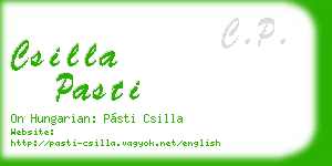 csilla pasti business card